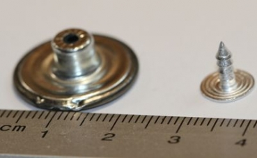 1 Knopf aus Metall für Jeans ca. 2 cm