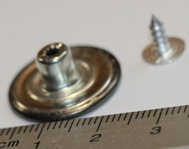 1 Knopf aus Metall für Jeans ca. 2 cm