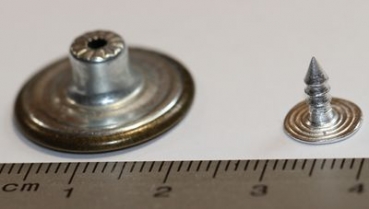 1 Knopf aus Metall für Jeans ca. 2 cm