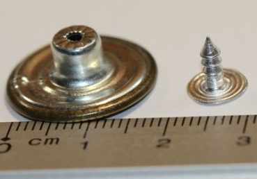 1 Knopf aus Metall für Jeans ca. 2 cm