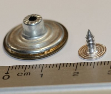 1 Knopf aus Metall für Jeans ca. 2 cm