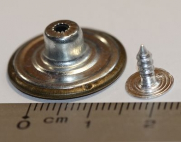 1 Knopf aus Metall für Jeans ca. 2 cm