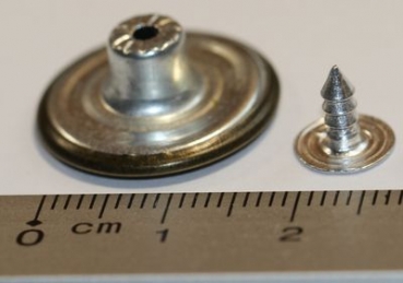 1 Knopf aus Metall für Jeans ca. 2 cm