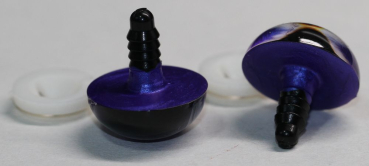 Preview: 1 Paar Katzenaugen Drachenaugen Sicherheitsaugen blauviolett metallic