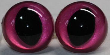 Preview: 1 Paar Katzenaugen Drachenaugen Sicherheitsaugen plum flash metallic