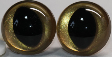 Preview: 1 Paar Katzenaugen Drachenaugen Sicherheitsaugen gold metallic