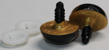 Preview: 1 Paar Katzenaugen Drachenaugen Sicherheitsaugen gold metallic