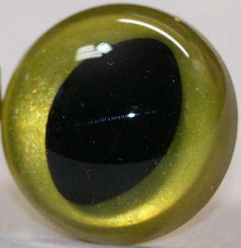 1 Paar Katzenaugen Drachenaugen Sicherheitsaugen gelb metallic