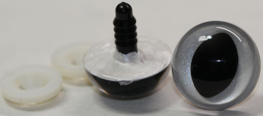 Preview: 1 Paar Katzenaugen Drachenaugen Sicherheitsaugen white pearl metallic