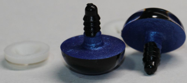 Preview: 1 Paar Katzenaugen Drachenaugen Sicherheitsaugen dunkelblau metallic