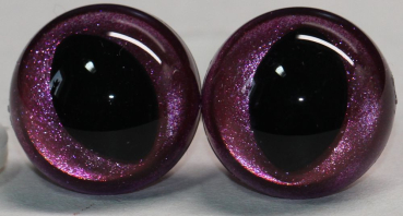Preview: 1 Paar Katzenaugen Drachenaugen Sicherheitsaugen pink metallic
