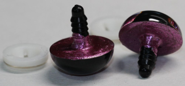 Preview: 1 Paar Katzenaugen Drachenaugen Sicherheitsaugen pink metallic