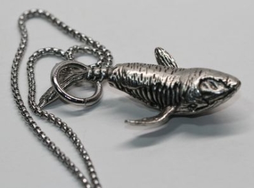 Preview: Kette silbern mit Anhänger Wal