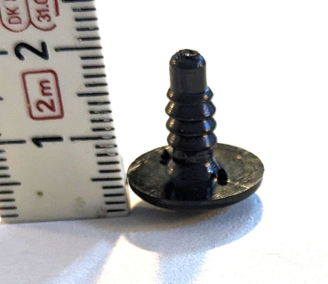 1 Paar Sicherheitsaugen 16 mm Knopfaugen schwarz durchgefärbt rund