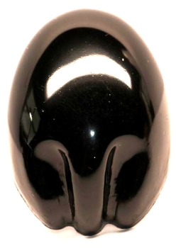 Sicherheitsnase 18 mm x 26 mm Koala hart schwarz glänzend mit Sicherheitsscheibe
