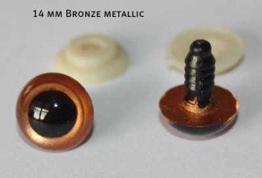 Preview: Sicherheitsaugen Bronze metallic 3