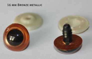 Preview: Sicherheitsaugen Bronze metallic 4