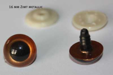 Preview: 1 Paar Sicherheitsaugen Zimt metallic
