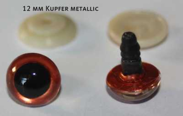 Preview: 1 Paar Sicherheitsaugen Kupfer dunkel metallic