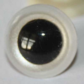 1 Paar Sicherheitsaugen weiß metallic