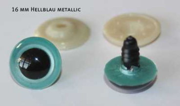 Preview: 1 Paar Sicherheitsaugen Lagune metallic