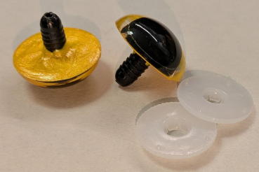 Preview: Sicherheitsaugen dunkelgelb metallic 4
