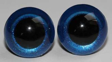Preview: 1 Paar Sicherheitsaugen Eisblau metallic