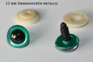 Preview: Sicherheitsaugen Smaragdgrün metallic 2