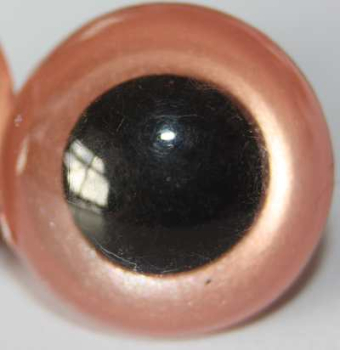 Sicherheitsaugen Kupfer hell metallic