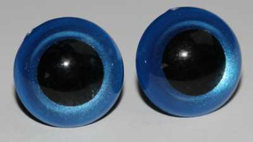 Preview: 1 Paar Sicherheitsaugen Blau metallic