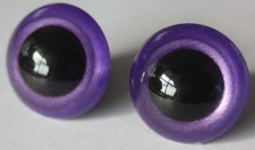 Preview: 1 Paar Sicherheitsaugen intensiv Violett metallic