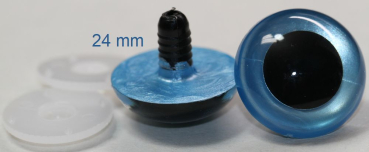 Preview: 1 Paar Sicherheitsaugen hellblau metallic