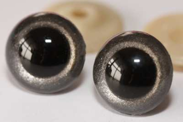 Preview: 1 Paar Sicherheitsaugen Edelstahl metallic