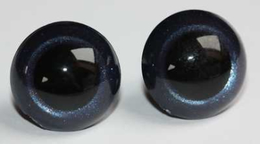 Preview: 1 Paar Sicherheitsaugen Kakao nachtblau metallic