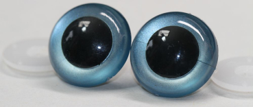Preview: Sicherheitsaugen taubenblau metallic 3