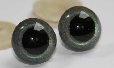 Preview: 1 Paar Sicherheitsaugen mystic green metallic