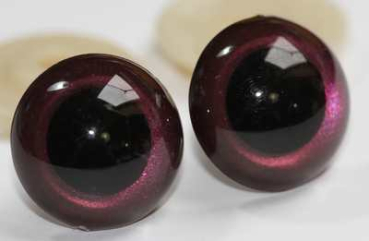 Preview: 1 Paar Sicherheitsaugen wein metallic