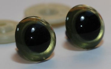 Preview: 1 Paar Sicherheitsaugen Citrine Gold metallic