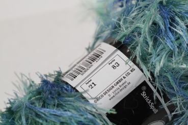 Wolle Mignon 50 g 100 % Polyester Farbe blau-grün