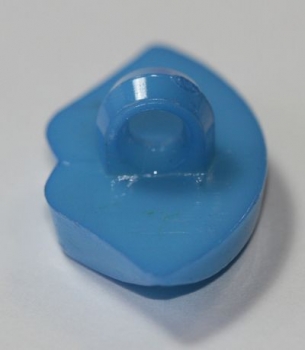 1 Mund hellblau zum Annähen 13 mm x 25 mm