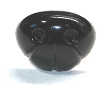 Sicherheitsnase 19 mm x 24 mm Hund hart schwarz glänzend mit Sicherheitsscheibe
