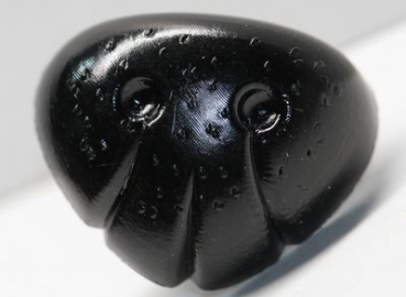 Sicherheitsnase 20 mm x 26 mm Hund hart schwarz mit Sicherheitsscheibe