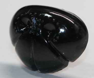 Sicherheitsnase 22 mm x 17 mm Hund hart schwarz glänzend mit Sicherheitsscheibe