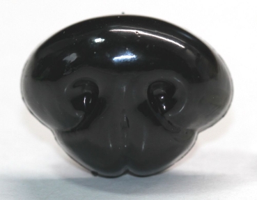 Sicherheitsnase 23 mm x 17 mm Hund hart schwarz glänzend mit Sicherheitsscheibe