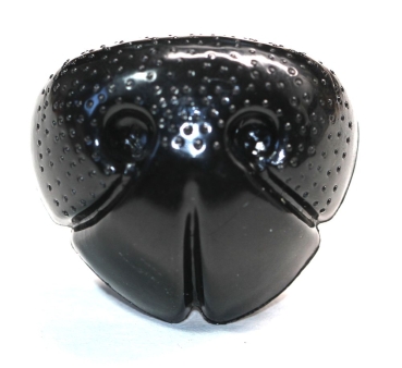 Sicherheitsnase 28 mm x 32,5 mm Hund hart schwarz glänzend mit Sicherheitsscheibe