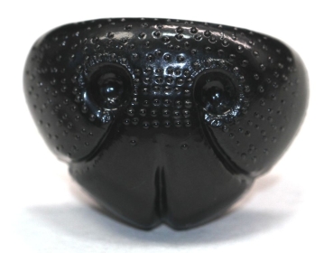 Sicherheitsnase 28 mm x 19,8 mm Hund hart schwarz mit Sicherheitsscheibe