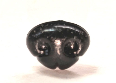 Sicherheitsnase 12 mm x 9 mm Hund hart schwarz mit Sicherheitsscheibe
