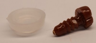 Sicherheitsnase 7 mm x 5 mm Hund hart braun glänzend mit Sicherheitsscheibe