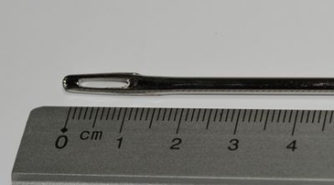 1 Nähnadel Nadel lang ca. 24,8 cm großes Öhr zum Annähen von Teddyaugen