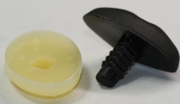 Sicherheitsnase 33 mm x 17,5 mm Gazelle hart schwarz mit Sicherheitsscheibe